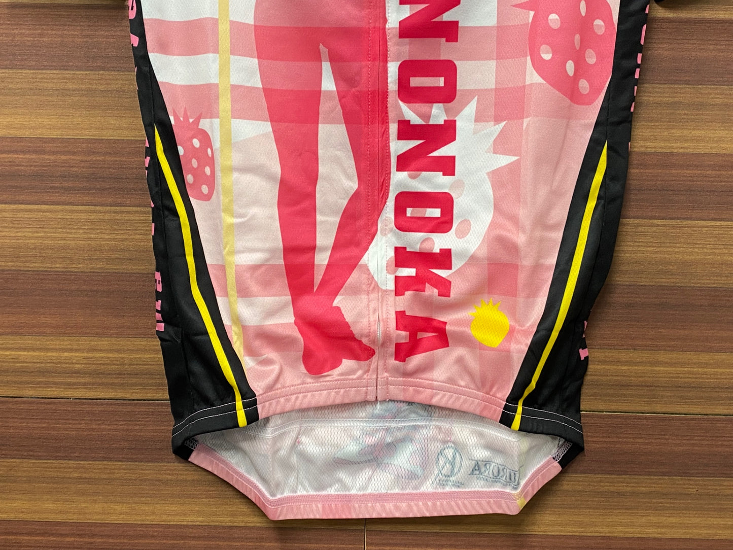 IS009 アウローラ AURORA 半袖 サイクルジャージ  白 ピンク L まろに☆えーる 春崎野乃花Ver.