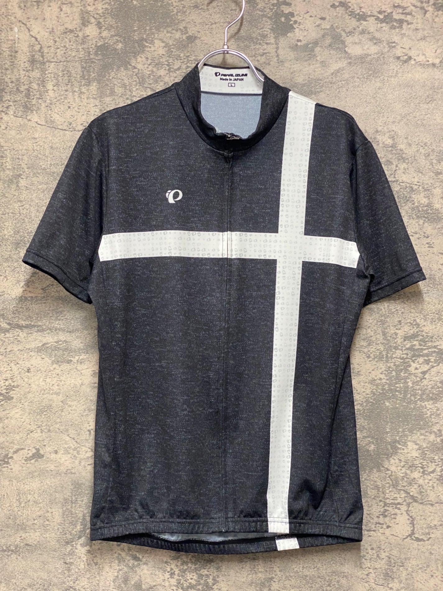 JB814 パールイズミ PEARL iZUMi 半袖サイクルジャージ 白黒 L