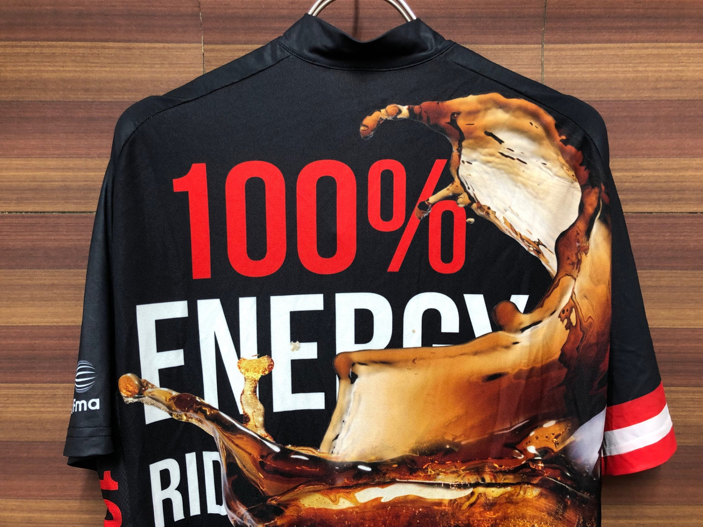 IS970 Fma 半袖 サイクルジャージ 黒 赤 L