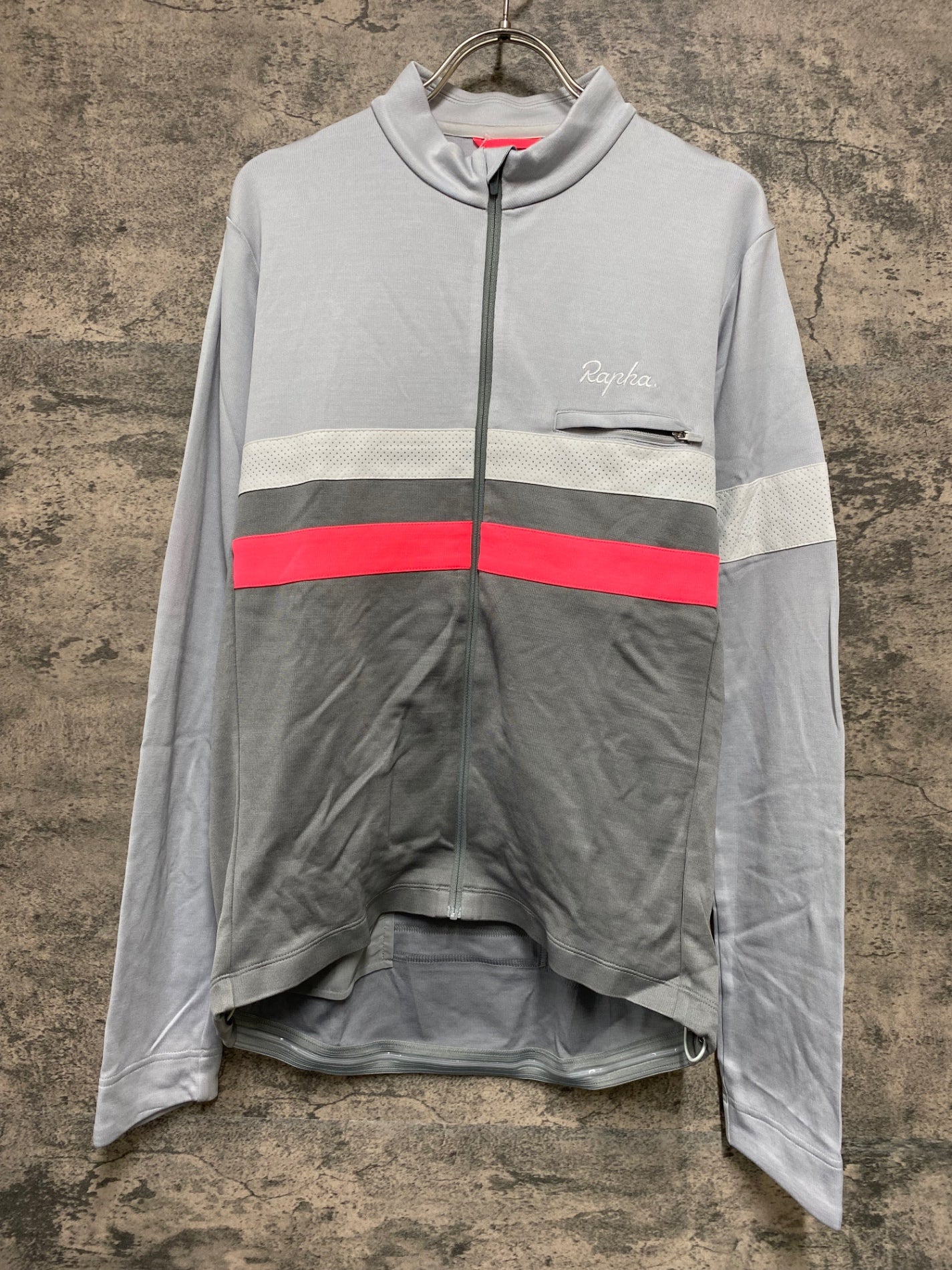 JB040 ラファ Rapha BREVET LONG SLEEVE JERSEY 長袖 サイクルジャージ グレー L