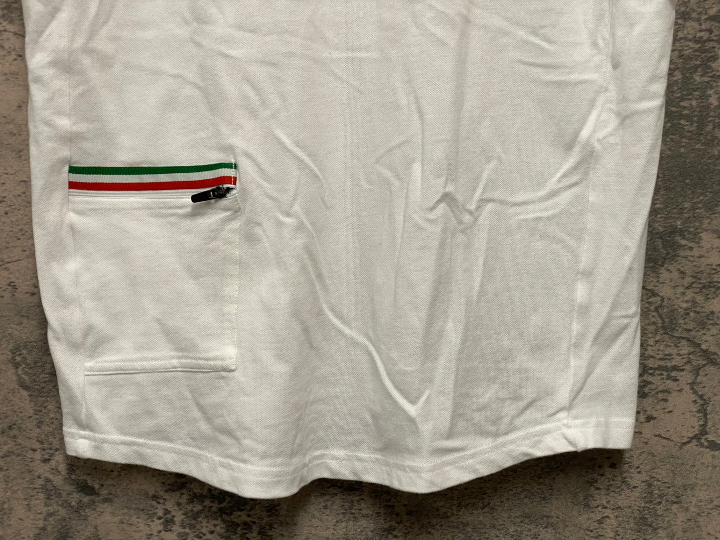 JD961 デマルキ De Marchi 半袖 ポロシャツ バックポケット 白 M