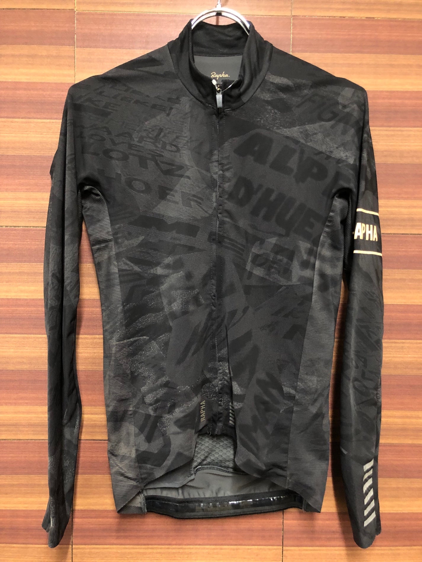 II252 ラファ Rapha PRO TEAM LONG SLEEVE THERMAL JERSEY ROAD GRAFFITI 長袖 サイクルジャージ 黒 XS