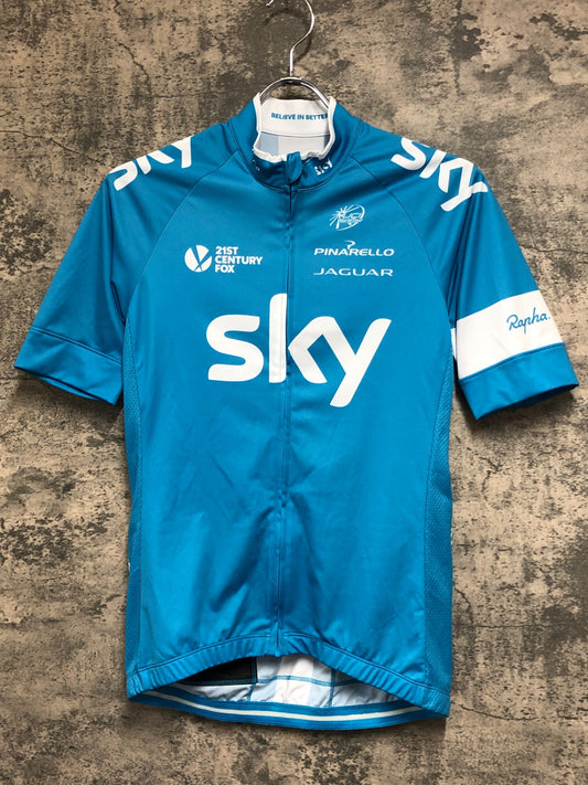 JC817 ラファ Rapha MEN'S REPLICA JERSEY 半袖 サイクルジャージ 白 水色 M TEAM sky