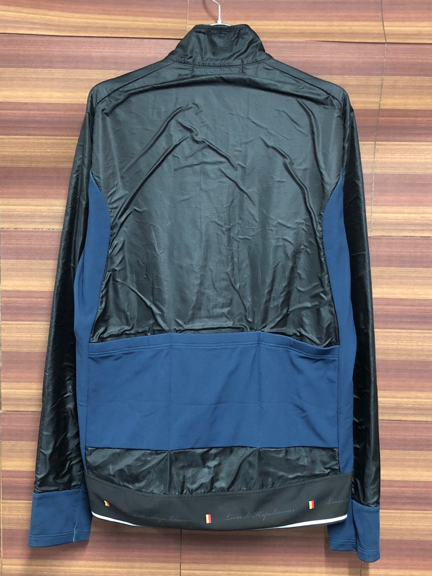 IS433 リオンドカペルミュール Lion de KAPELMUUR 長袖 サイクルジャケット 黒 紺 L 裏起毛 防風