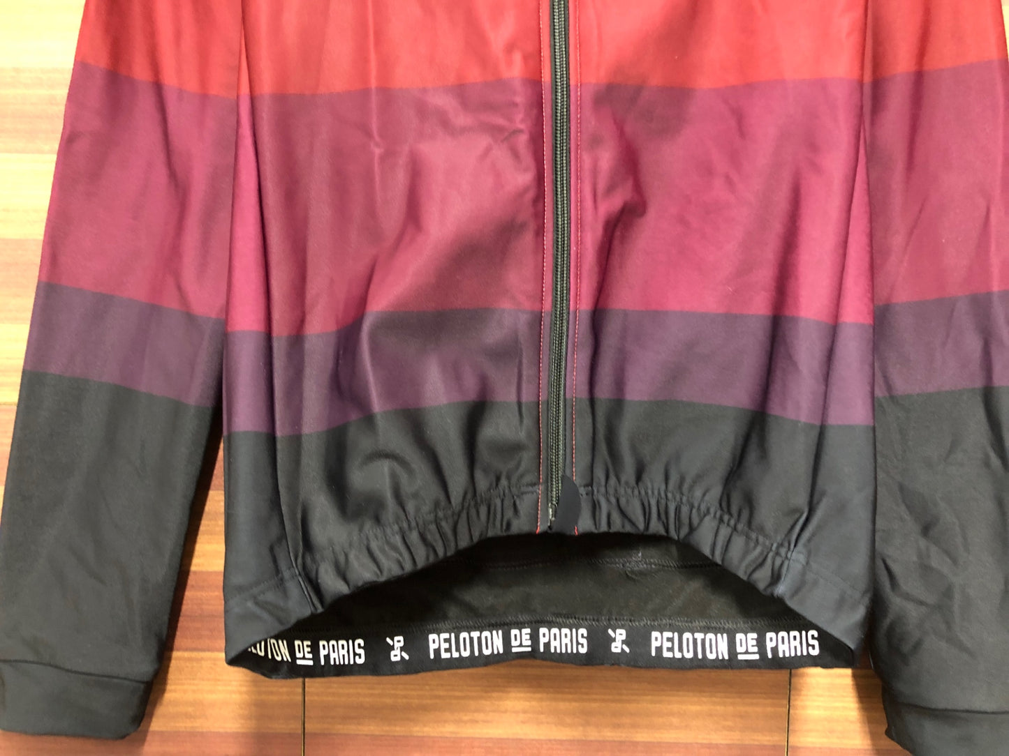 IO497 プロトンド パリ PELOTON DE PARIS 長袖 サイクルジャケット 赤 Ｍ