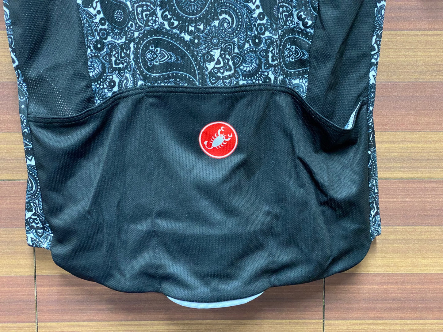 IT367 カステリ CASTELLI 半袖 サイクルジャージ 白黒 M