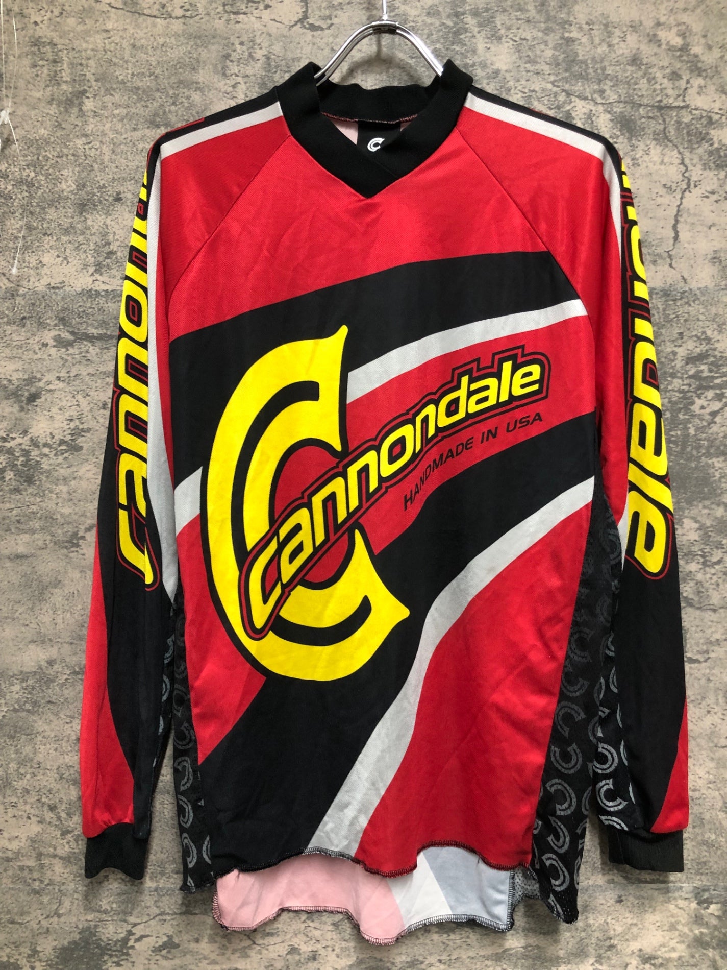 JA081 キャノンデール Cannondale 長袖 シャツ 赤 M ヴィンテージ