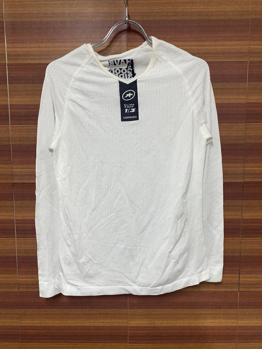 IS025 アソス assos SKINFOIL 長袖 ベースレイヤー 白 Ⅰ