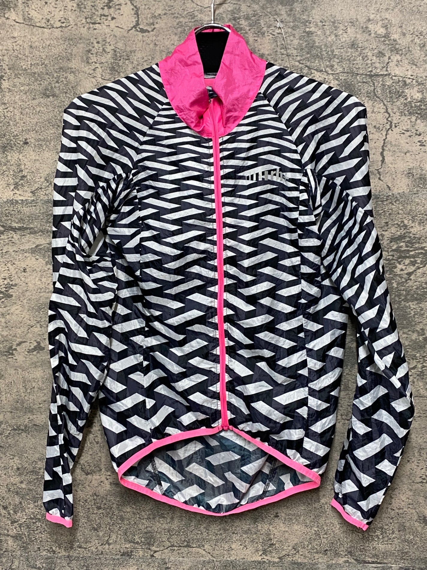 JA176 rh+ 長袖 ウインドブレーカー 白 黒 S