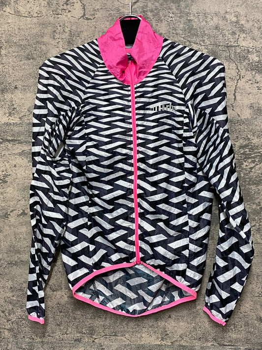 JA176 rh+ 長袖 ウインドブレーカー 白 黒 S