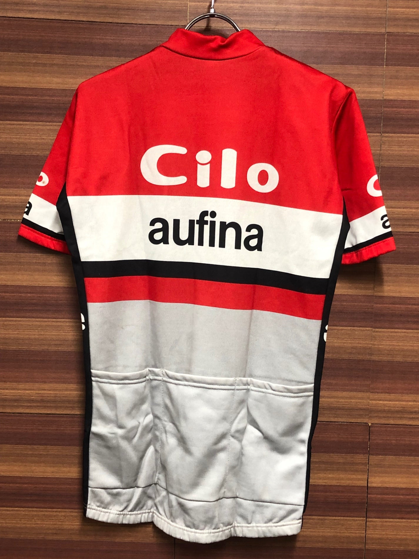 IJ167 Cilo aufina 半袖 サイクルジャージ 赤 2 ハーフジップ ビンテージ