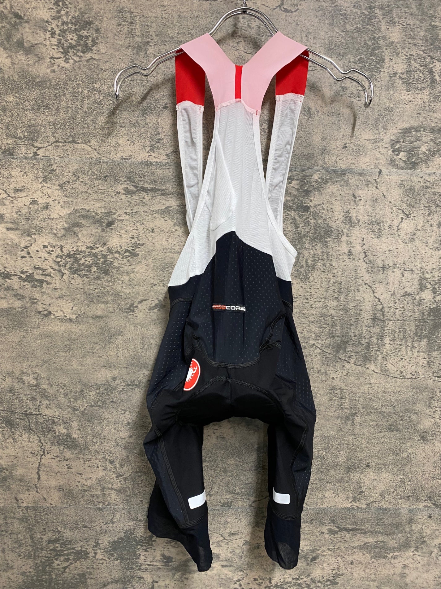 JC657 カステリ CASTELLI ROSSO CORSA ビブショーツ 黒 赤 L 未使用