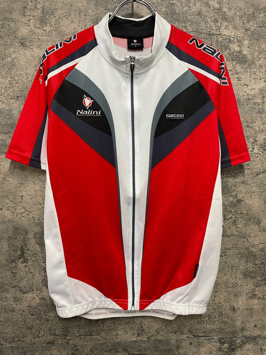 JB217 ナリーニ Nalini 半袖 サイクルジャージ 白 赤 L