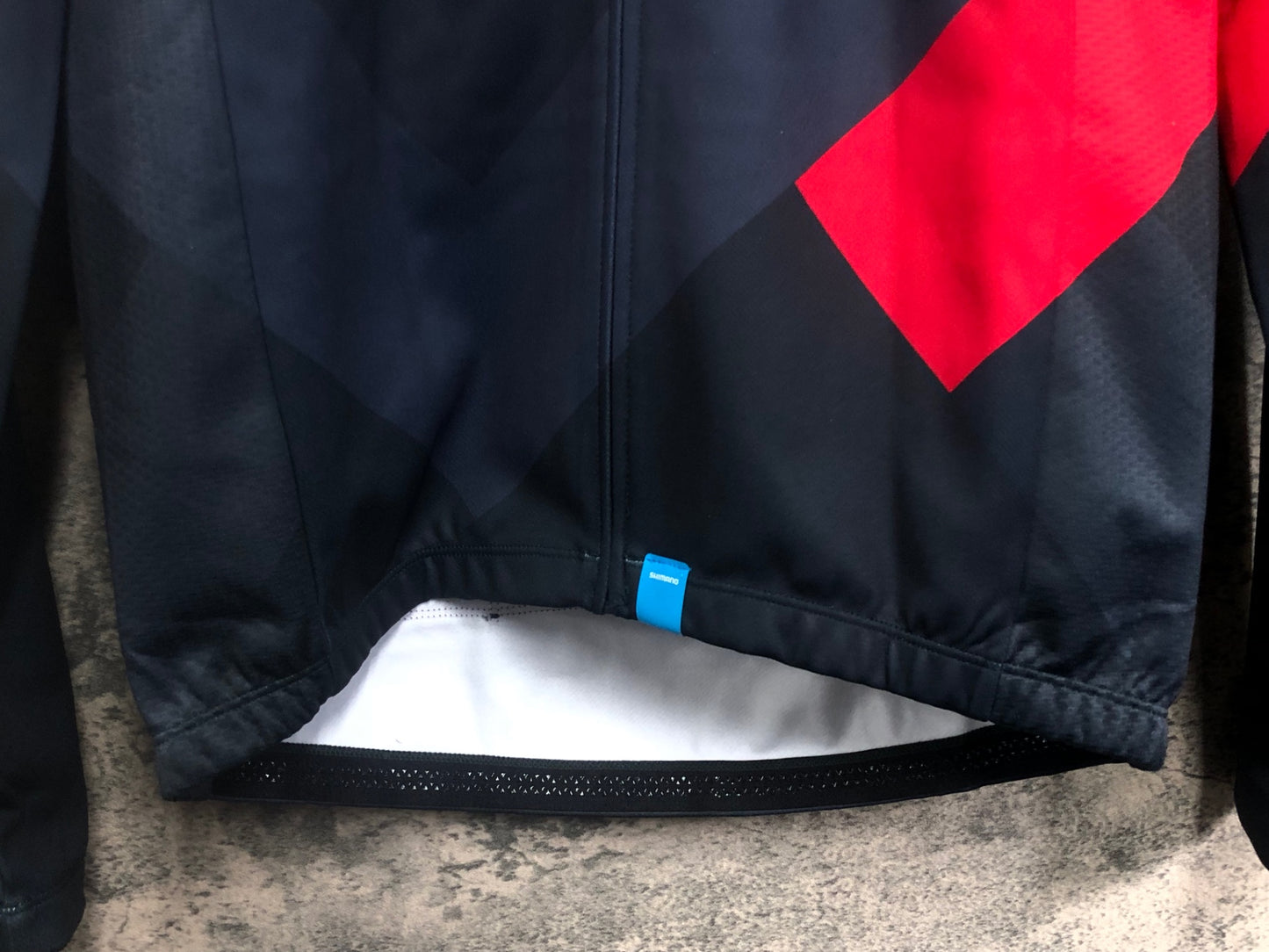 IX181 シマノ SHIMANO 長袖 サイクルジャージ 紺 赤 L 裏起毛