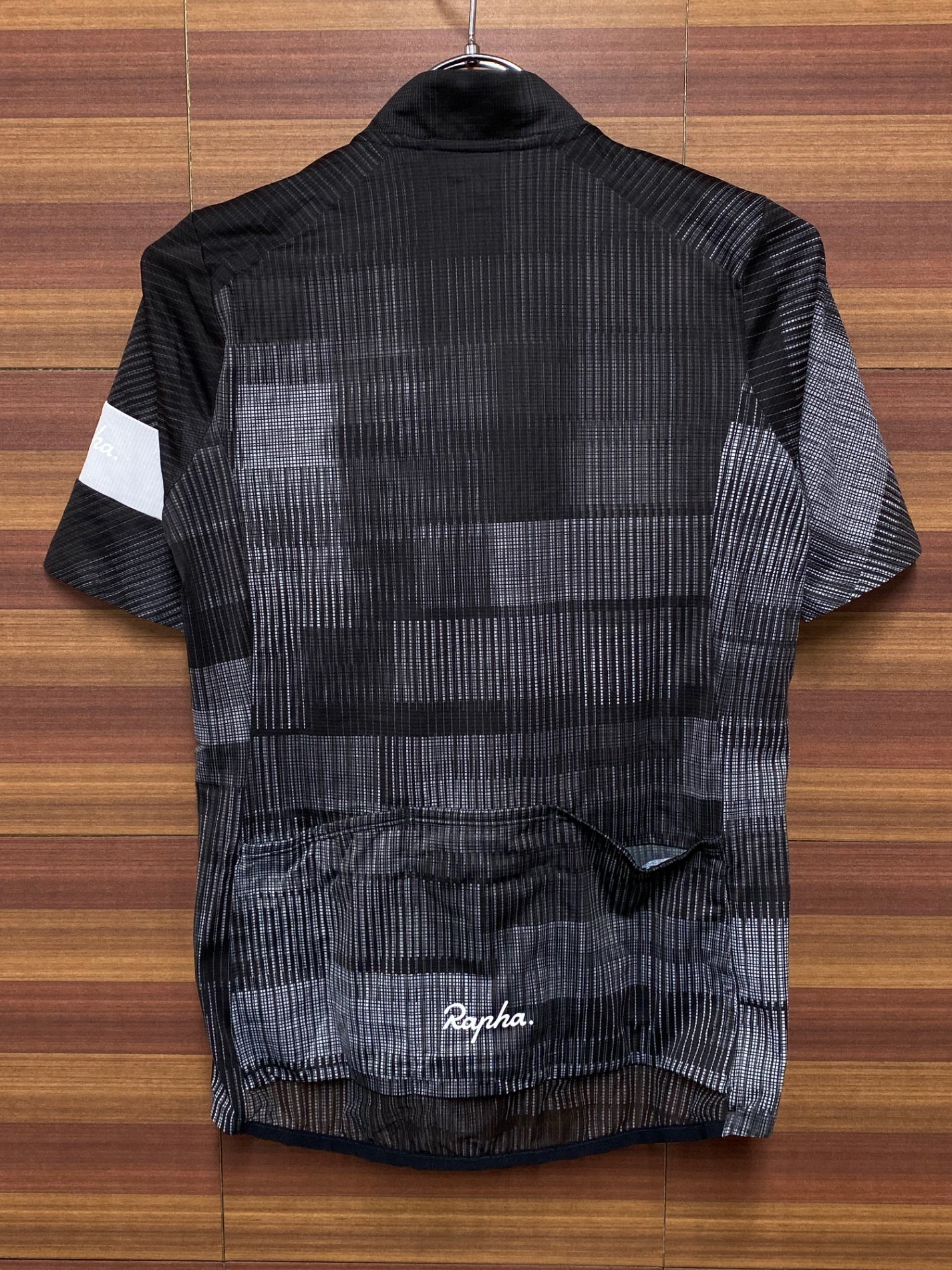 IT316 ラファ Rapha WOMEN'S FLYWEIGHT JERSEY - PRINTS 半袖 サイクルジャージ 黒 グレー S