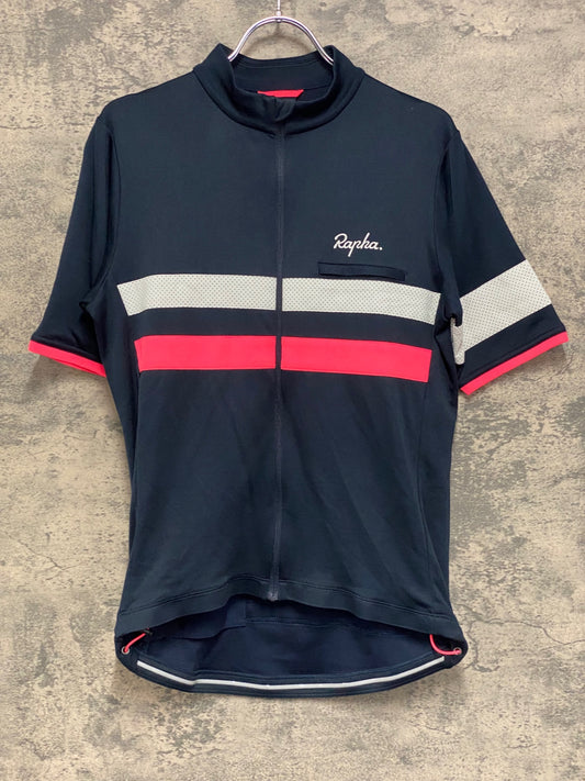 JB472 ラファ Rapha BREVET JERSEY Ⅱ 半袖 サイクルジャージ ネイビー M