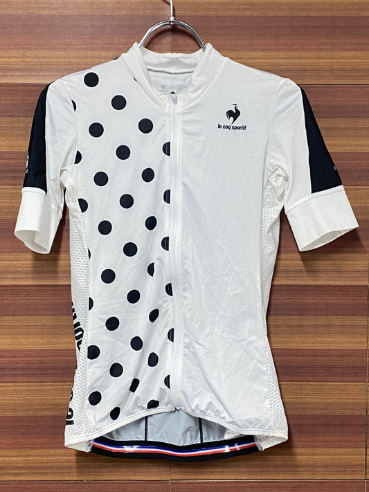 IR628 ルコックスポルティフ le coq sportif 半袖 サイクルジャージ 白 黒 L