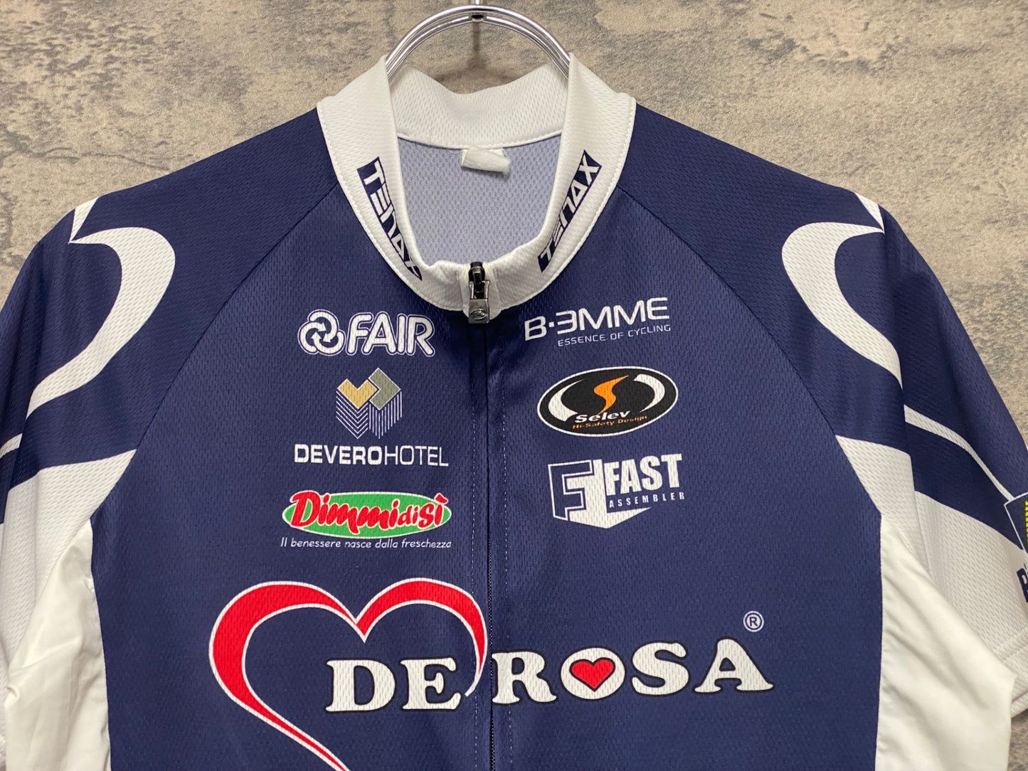 IZ357 ビエンメ BEMME 半袖 サイクルジャージ L derosa ネイビー