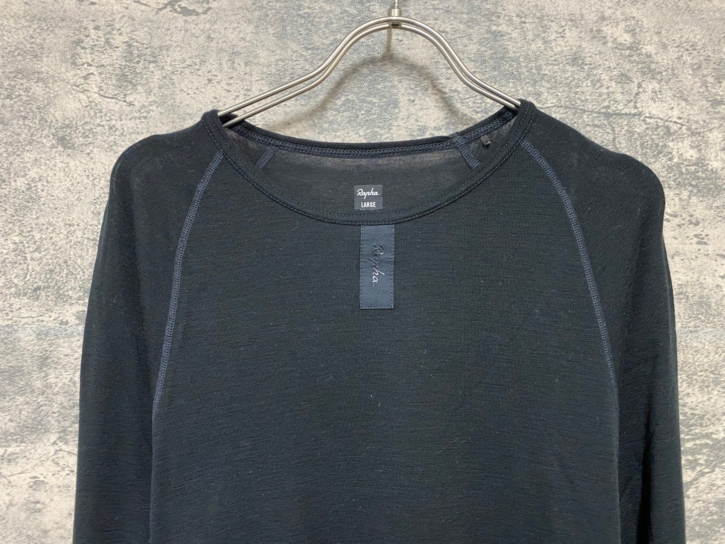 JB056 ラファ Rapha MERINO BASE LAYER - LONG SLEEVE 長袖 ベースレイヤー 黒 L