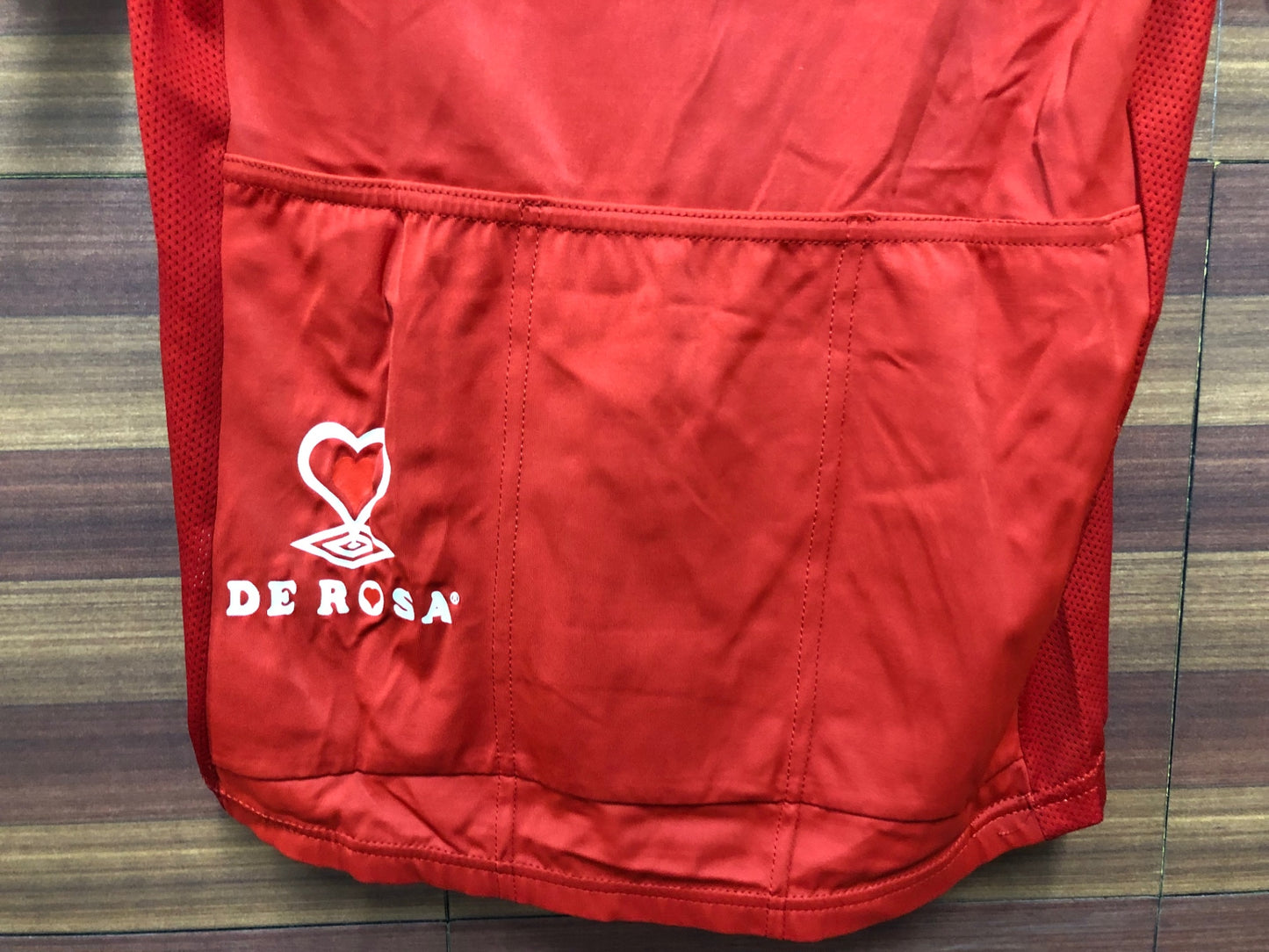 IQ349 デローザ DE ROSA 半袖サイクルジャージ 赤 M