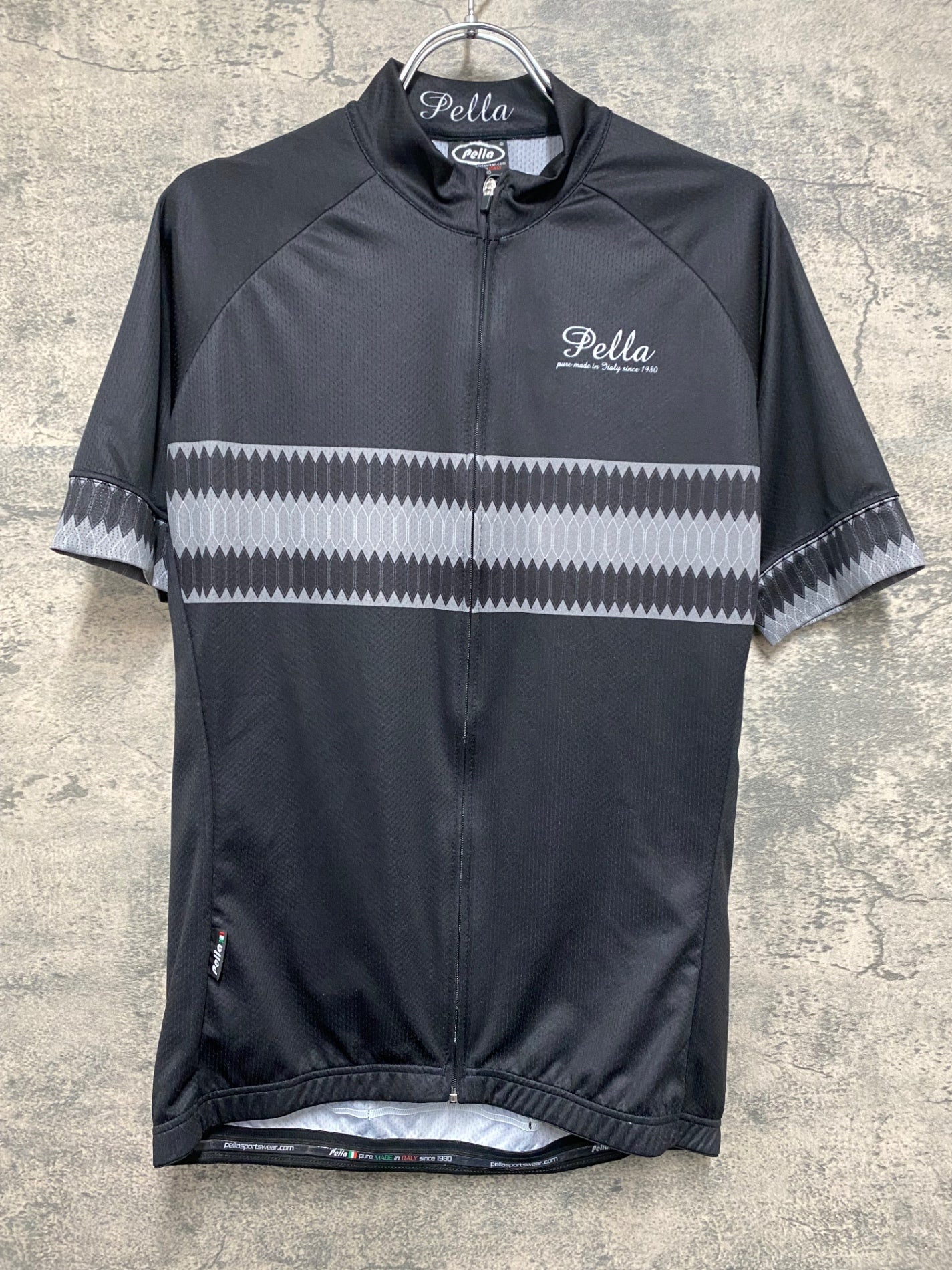 IU475 ペラ pella 半袖 サイクルジャージ 黒 L