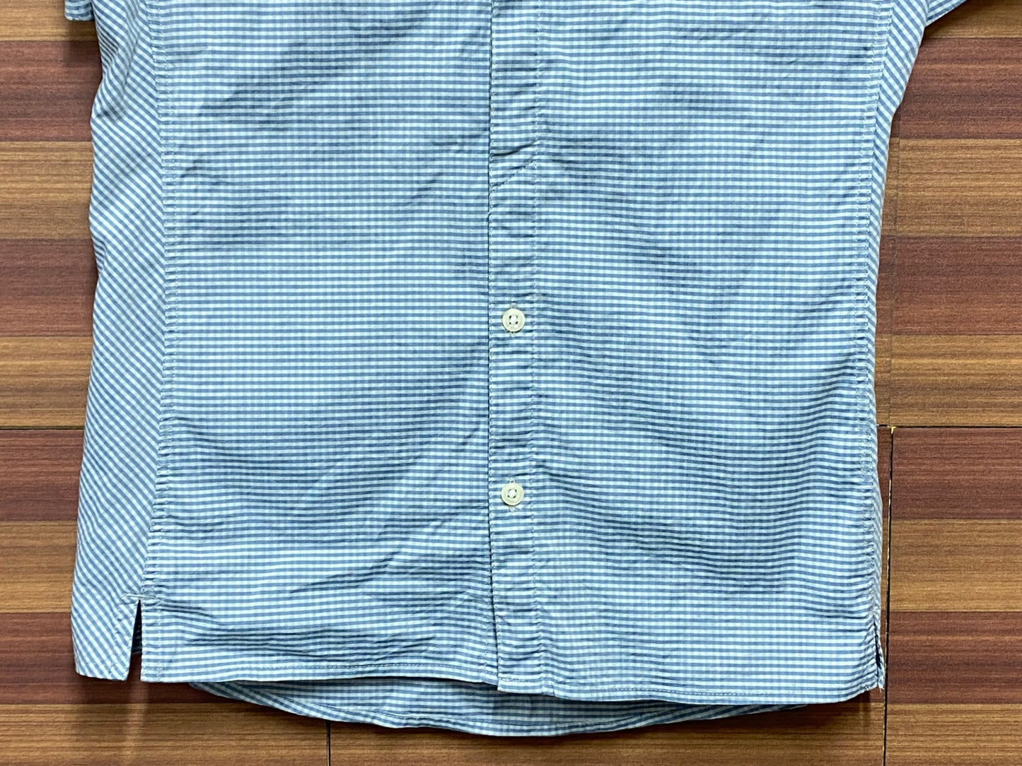 II627 ラファ Rapha SHORT SLEEVE SHIRT 半袖 Yシャツ 白 青 S