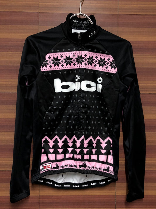 IO345 bici 裏起毛 レディース サイクルジャケット 黒 M