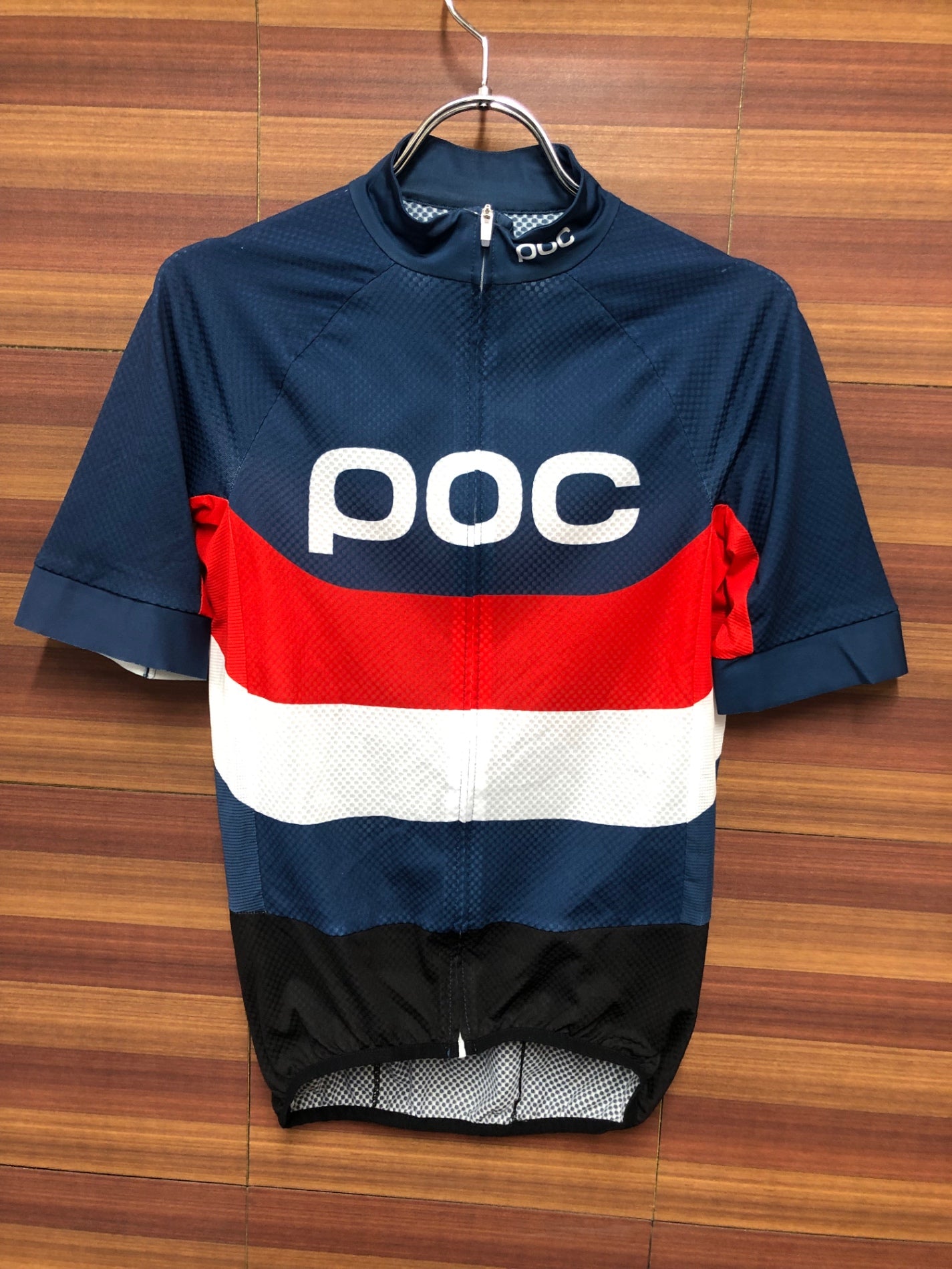 IO707 ポック POC 半袖 サイクルジャージ 紺 黒 XS