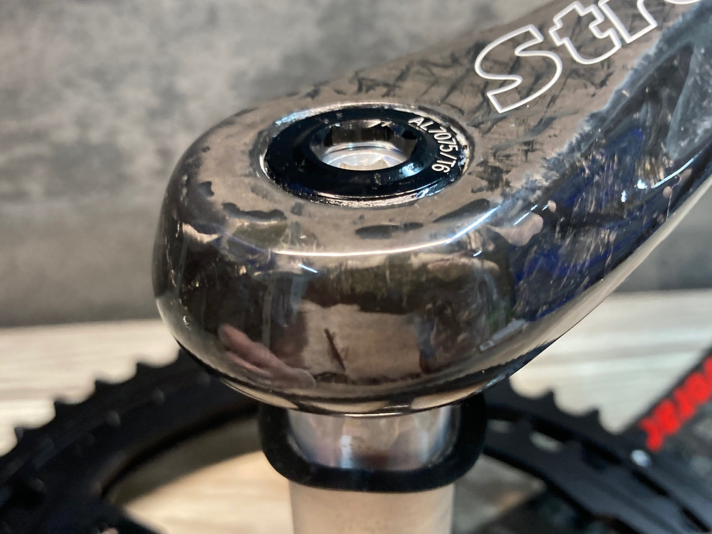 IX163 ストロングライト Stronglight Vorace Carbon クランクセット 172.5mm O.SYMETRIC チェーンリング 56/44T 楕円 BCD130