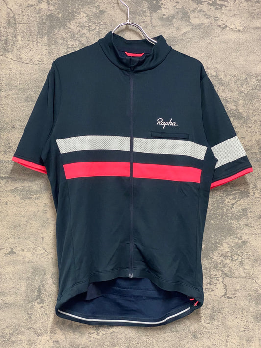 JB036 ラファ Rapha BREVET JERSEY Ⅱ 半袖 サイクルジャージ 紺 L