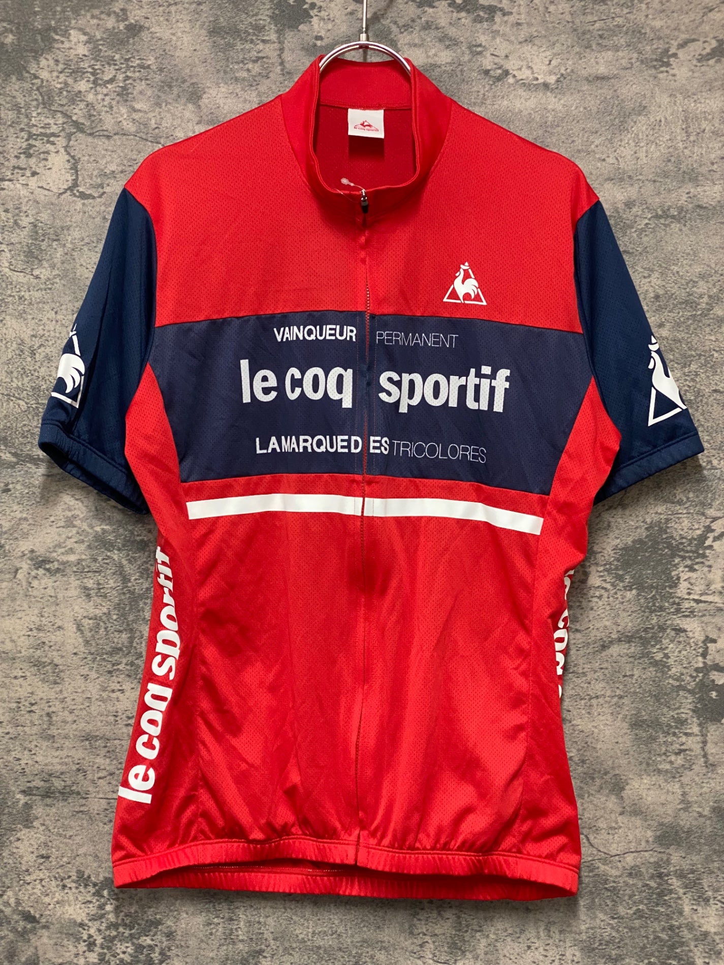 JB438 ルコック le coq sportif 半袖 サイクルジャージ Lサイズ 赤色