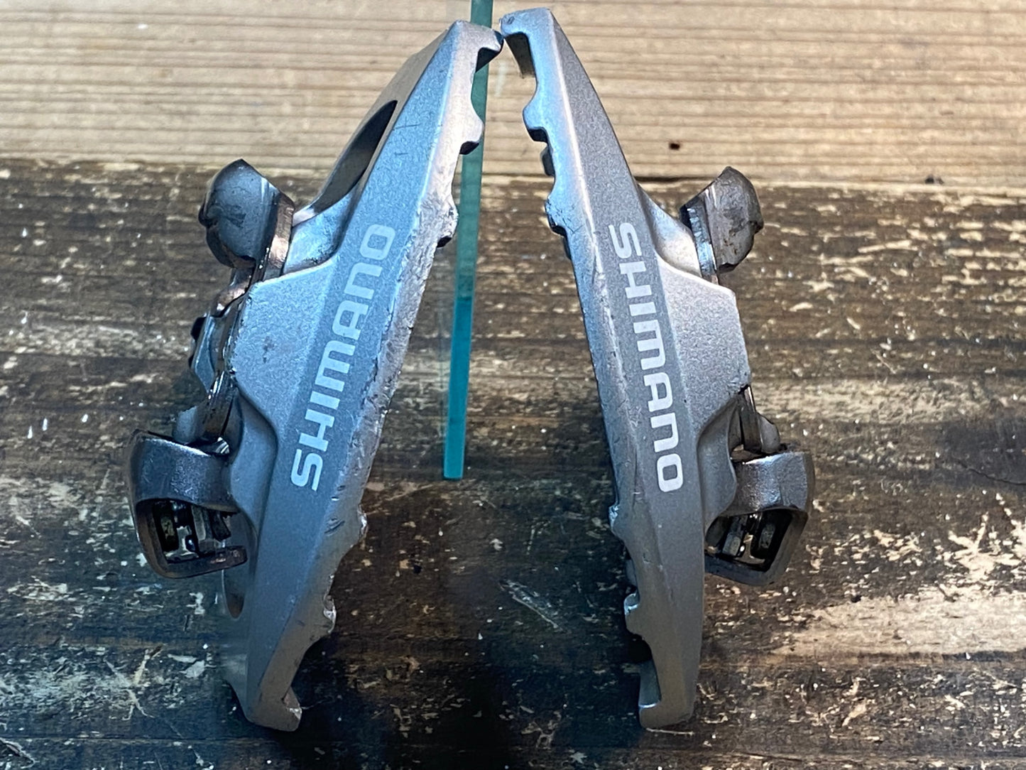 IZ704 シマノ SHIMANO PD-A530 ビンディングペダル 片面フラット SPD シルバー