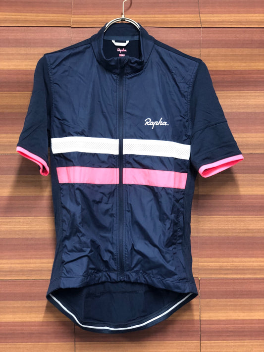 IT947 ラファ Rapha WOMENS WINDBLOCK BREVET JERSEY 半袖 サイクルジャージ ネイビー S