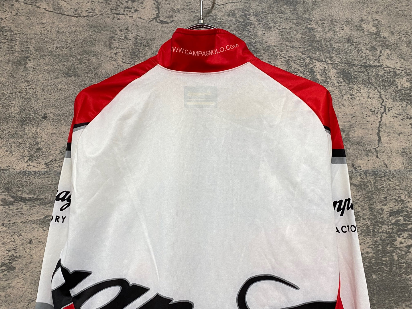 JB219 カンパニョーロ CAMPAGNOLO 長袖 サイクルジャケット 白 赤 L