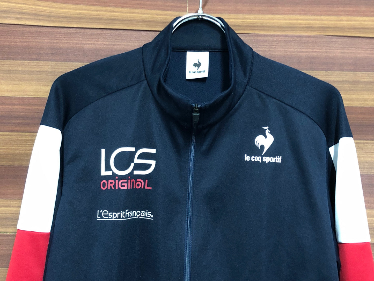 IS430 ルコックスポルティフ le coq sportif 長袖 サイクルジャージ 紺 M