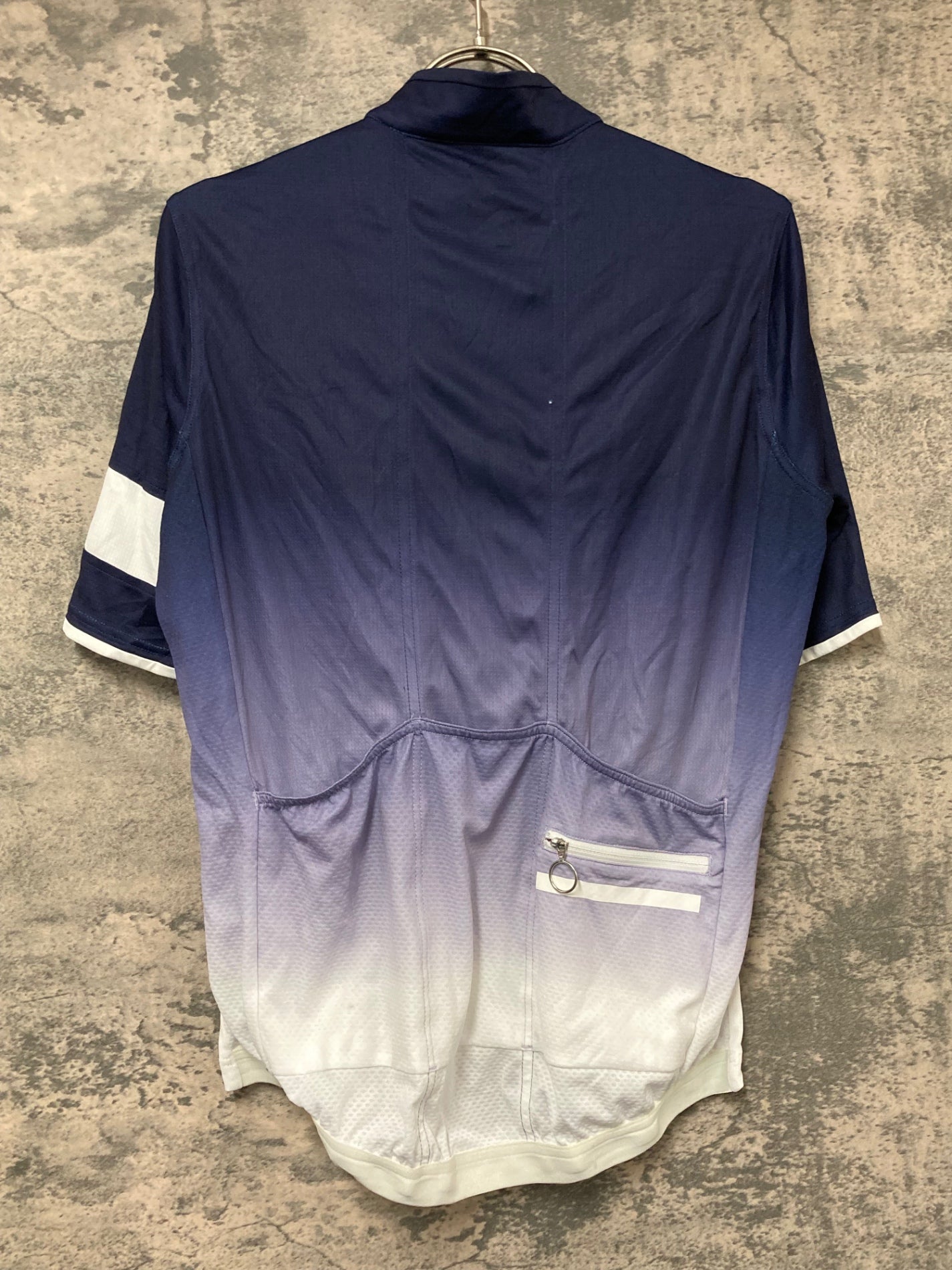 IW765 ラファ Rapha SUPER LIGHTWEIGHT JERSEY 半袖 サイクルジャージ ネイビー 白 M ※汚れ