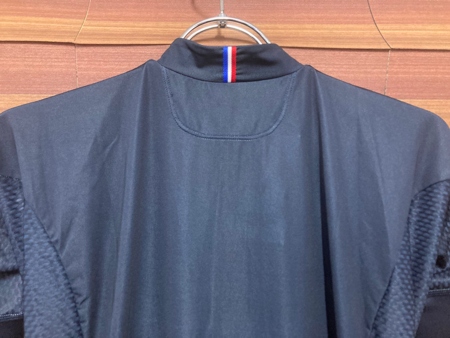 IQ198 ルコックスポルティフ le coq sportif 半袖 サイクルジャージ 紺 水玉 レディース M