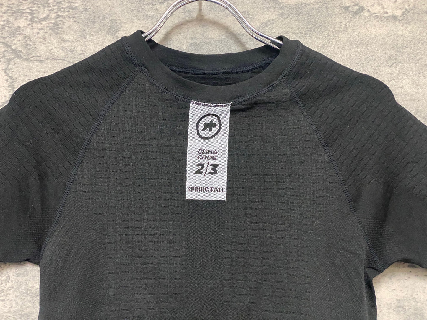 IY240 アソス assos 半袖 ベースレイヤー 黒 SIZE1 CLIMACODE2/3 SPRING FALL