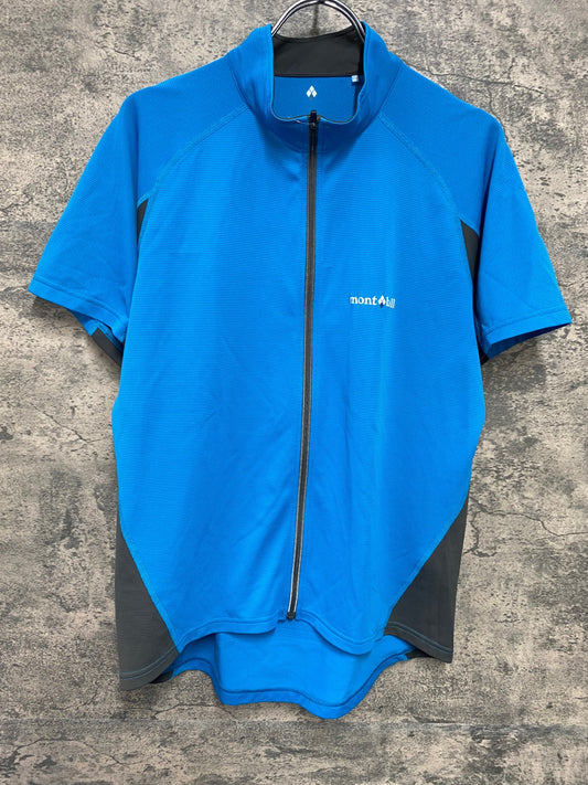 JB484 モンベル mont-bell 半袖 サイクルジャージ 水色 L