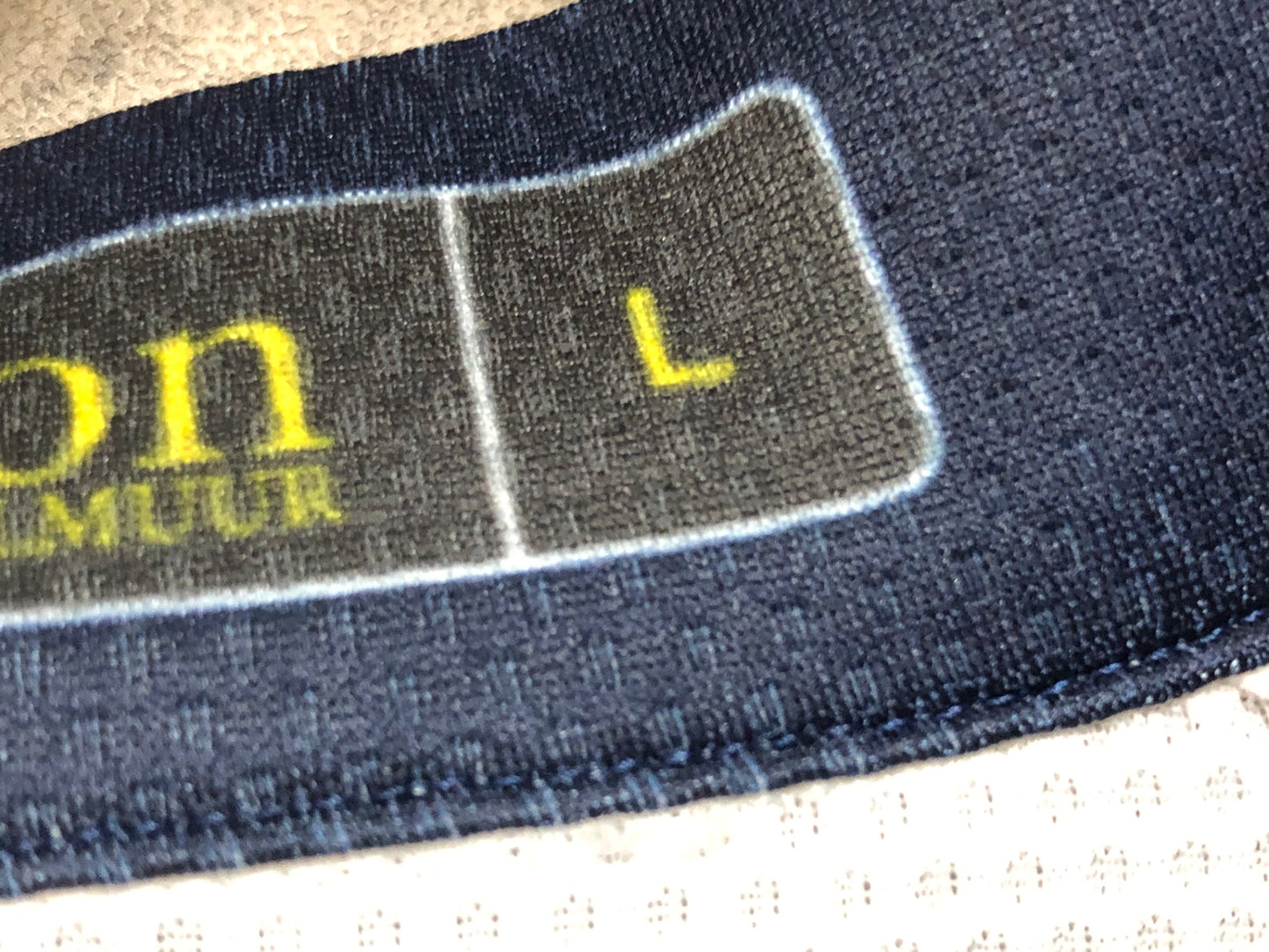 JD070 リオンドカペルミュール Lion de KAPELMUUR 半袖 サイクルジャージ 白 紺 L