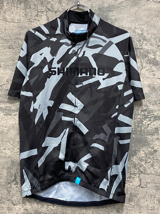 IY813 シマノ SHIMANO 半袖サイクルジャージ 黒 XL