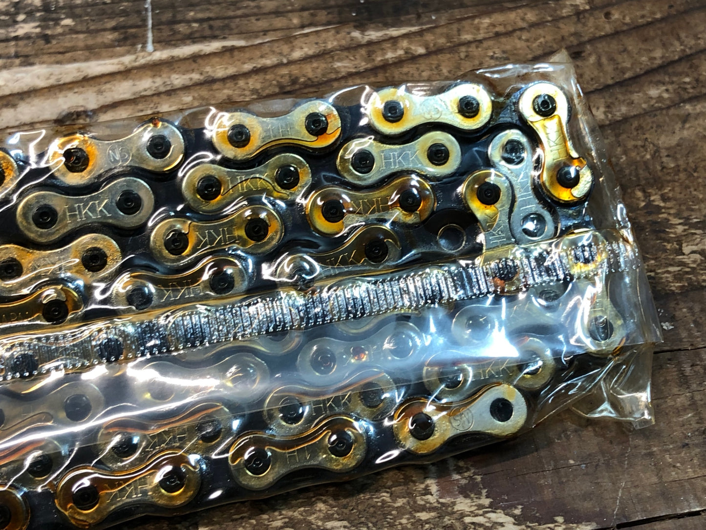 IP833 HKK Vertex TRACK RACER CHAIN 厚歯 シングル チェーン NJS トラック ピスト用 シルバーブラック