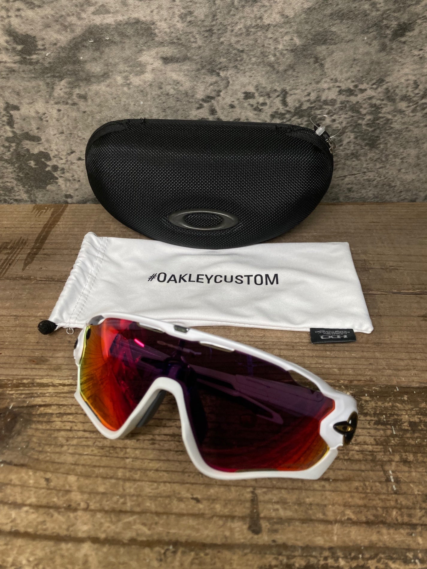 JB135 オークリー OAKLEY JAWBREAKER サングラス アイウェア 白 PRIZMレンズ CUSTOM