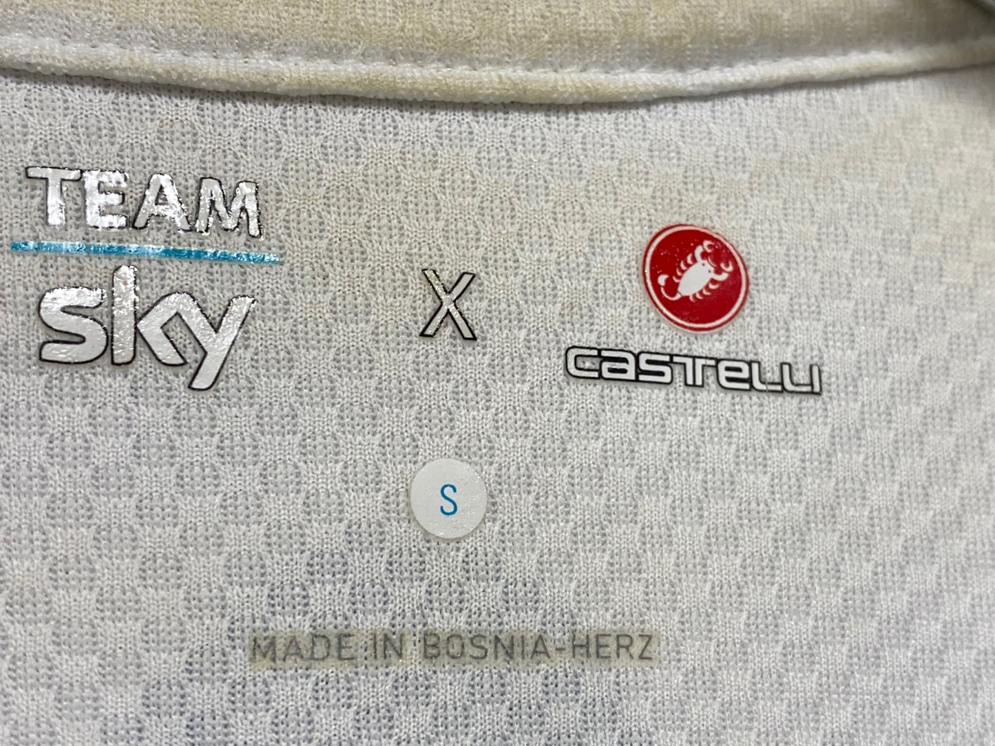 IT913 カステリ CASTELLI 半袖 サイクルジャージ 白 黒 S TEAM Sky
