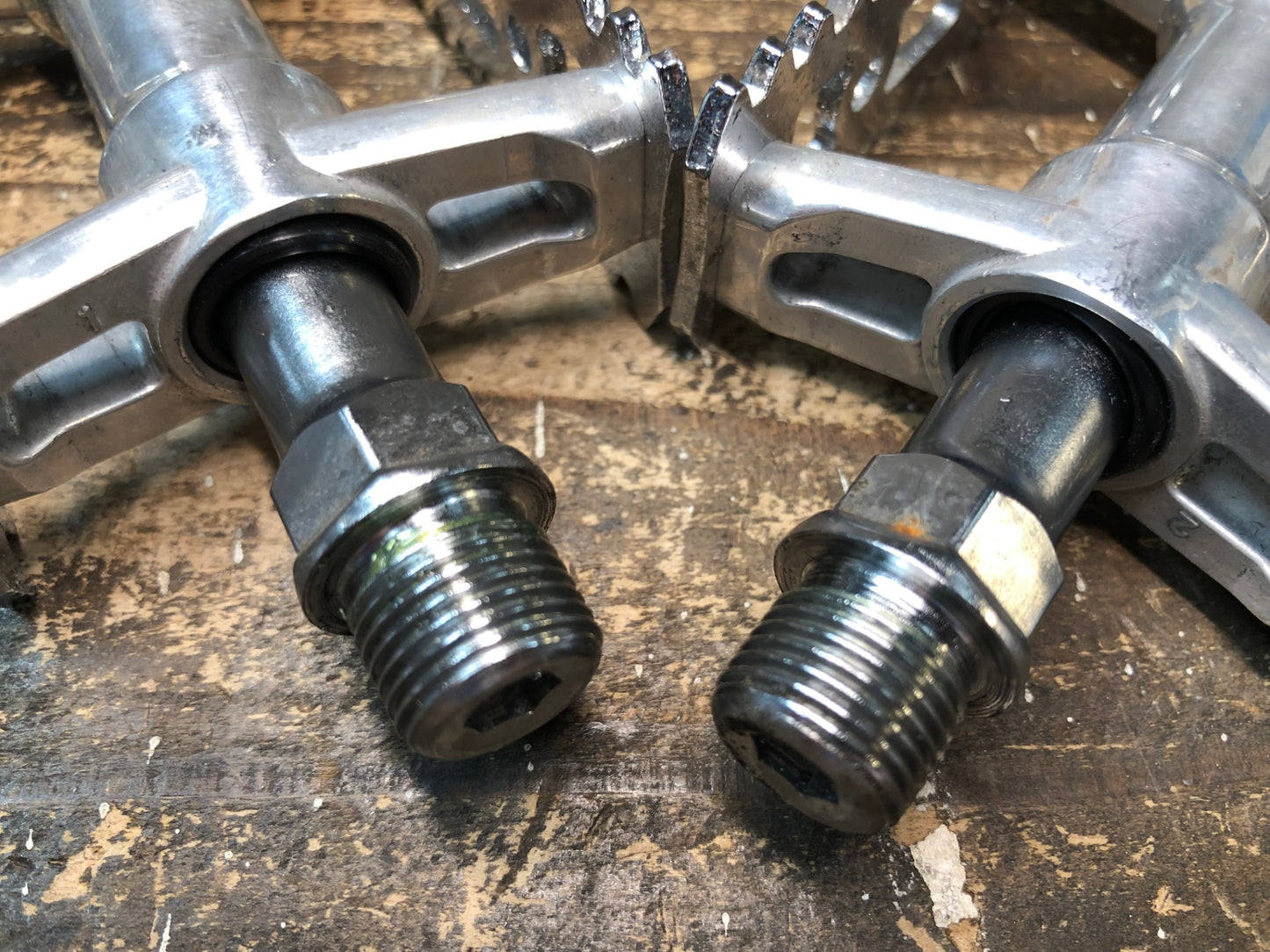 JB613 三ヶ島 MKS シルバン Sylvan Stream Next フラットペダル シルバー