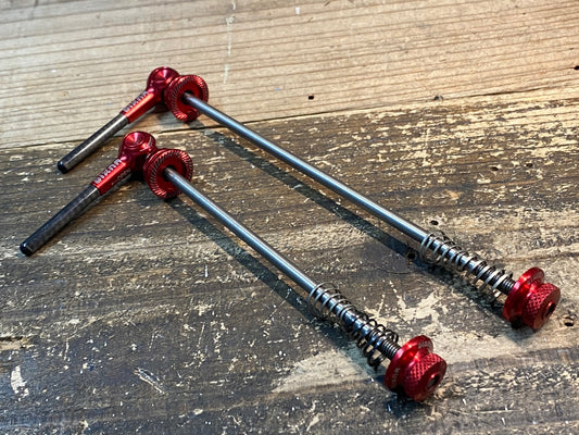 IZ031 ディズナ DIXNA チタンクイックリリース 赤 前後セット