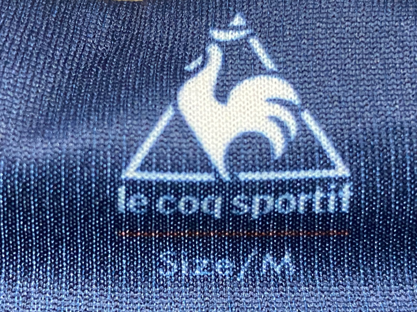 IY971 ルコックスポルティフ le coq sportif 半袖 サイクルジャージ 紺 白 M ハーフジップ