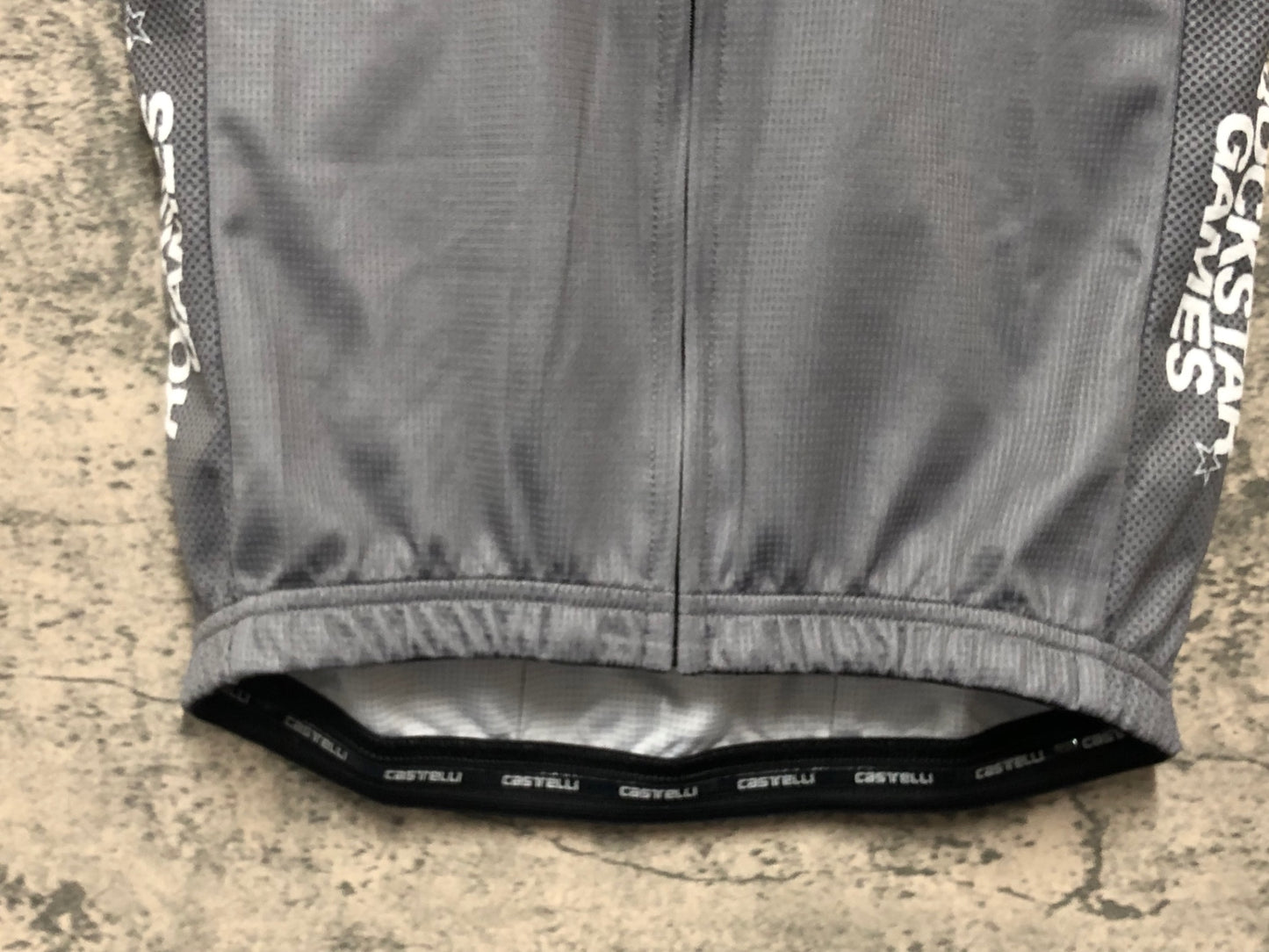 JC762 カステリ CASTELLI 半袖 サイクルジャージ グレー S BROOCKLYN NAVY YARD RED HOOK CRIT