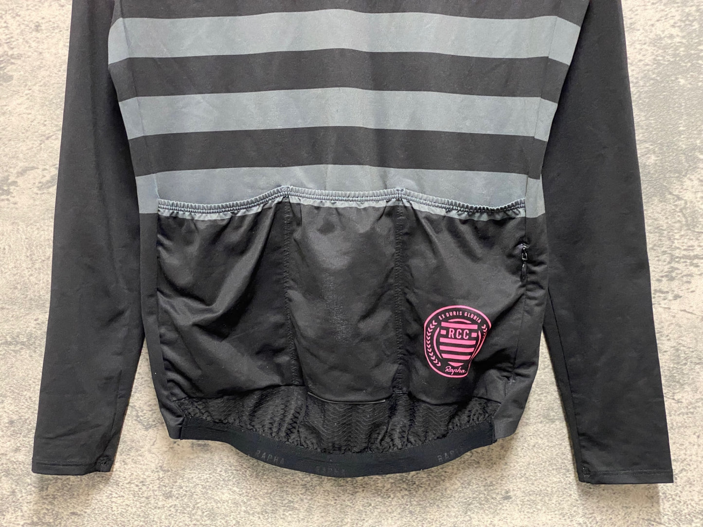 JB925 ラファ Rapha RCC PRO TEAM LONG SLEEVE MIDWEIGHT JERSEY 長袖サイクルジャージ 黒 S