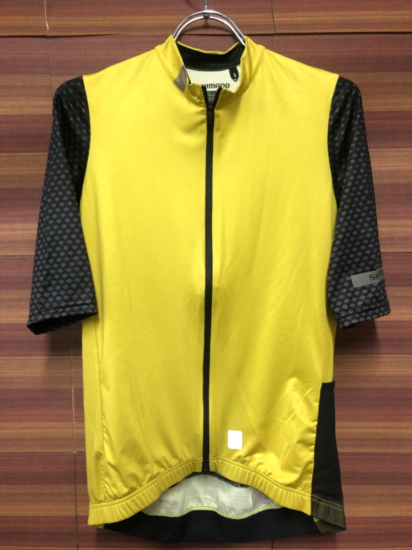 IN343 シマノ SHIMANO 半袖 サイクルジャージ 黄 L